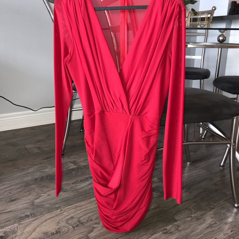 Red Dress with Mesh detailing